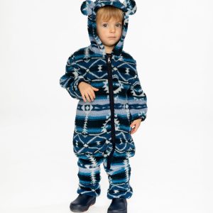 Alternative view of Baby Mid-Season Plush One-Piece Outerwear Aztec Blue