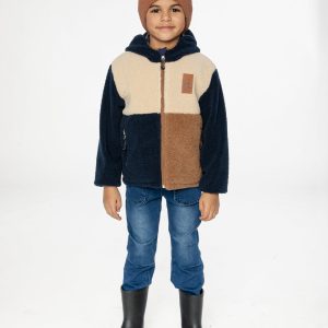 Reversible Mid-Season Jacket Dark Blue, Beige And Brown - Image 2