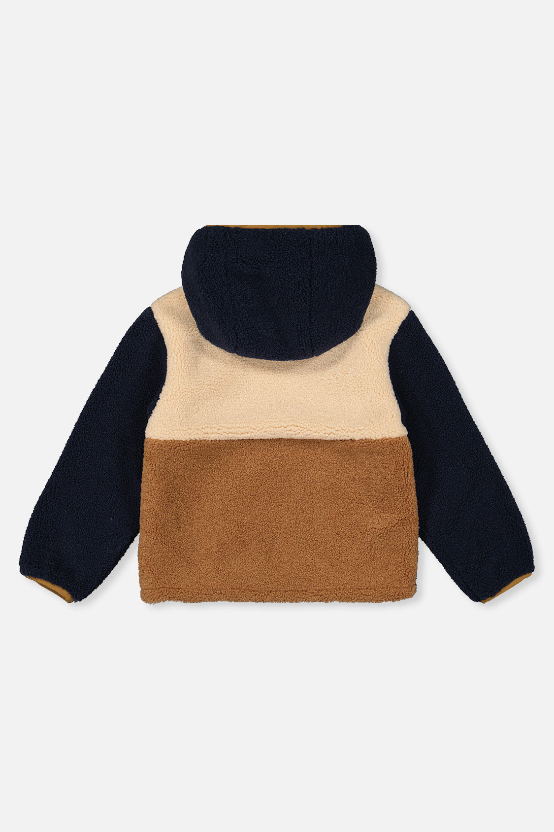 Baby Reversible Mid-Season Jacket Dark Blue, Beige And Brown - Image 4
