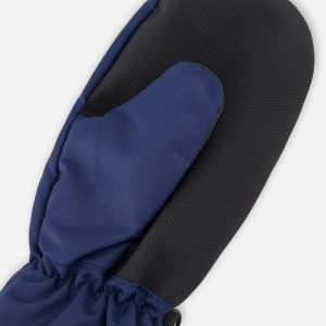 Baby Mid-Season Mittens Navy Blue - Image 3