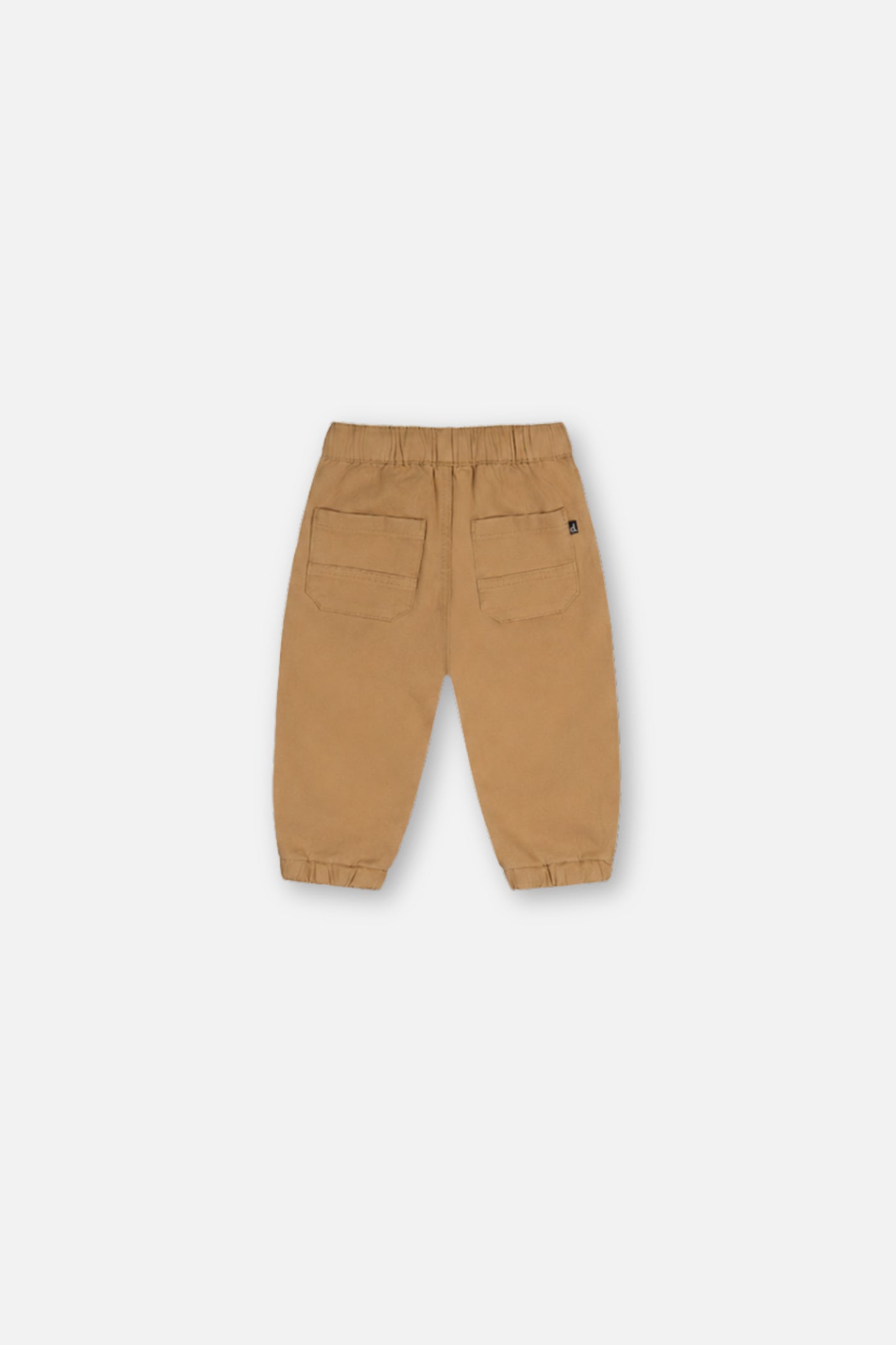 Baby Stretch Canvas Jogger Pants Beige - Image 2