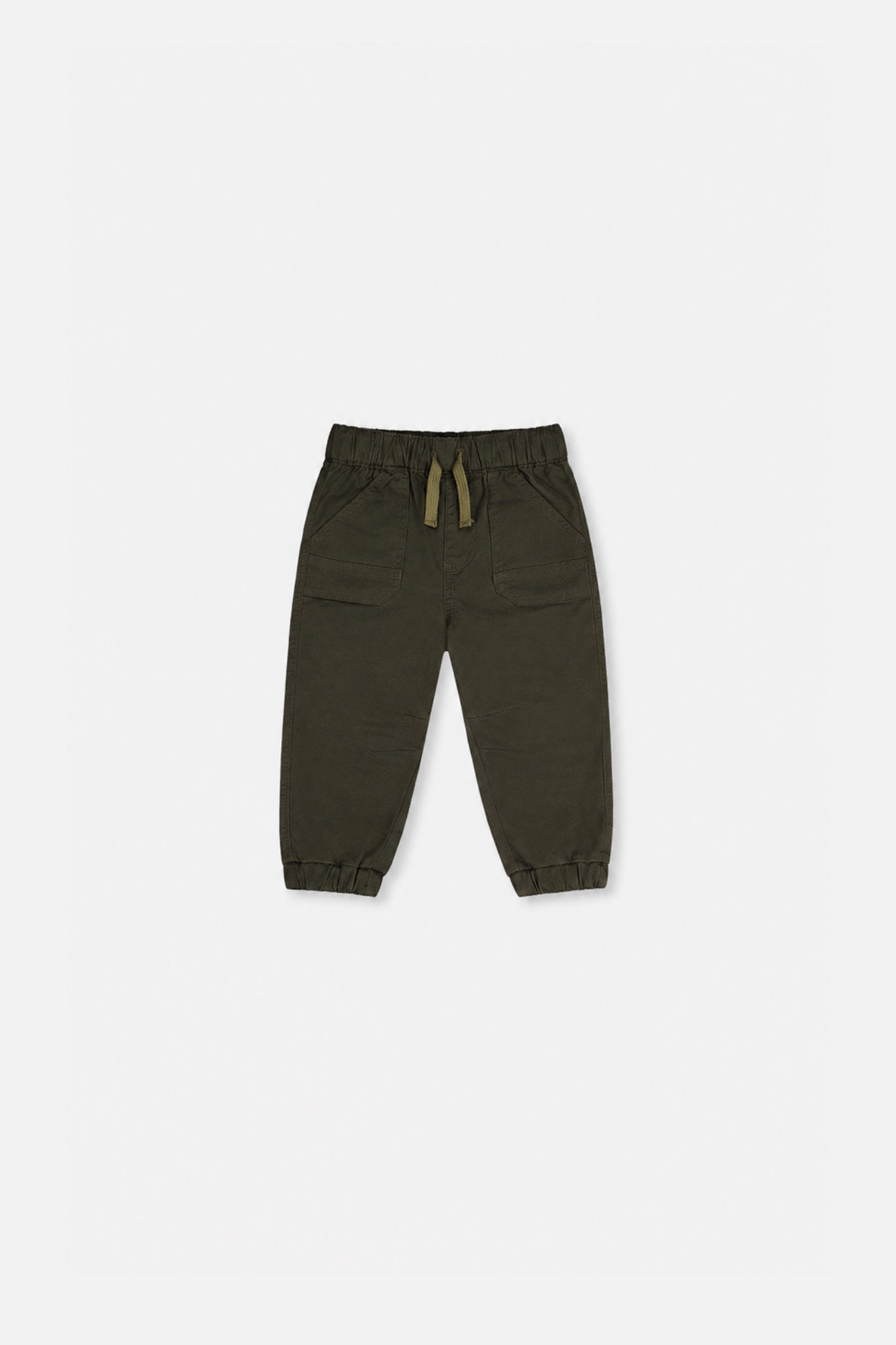 Baby Stretch Canvas Jogger Pants Very Dark Green