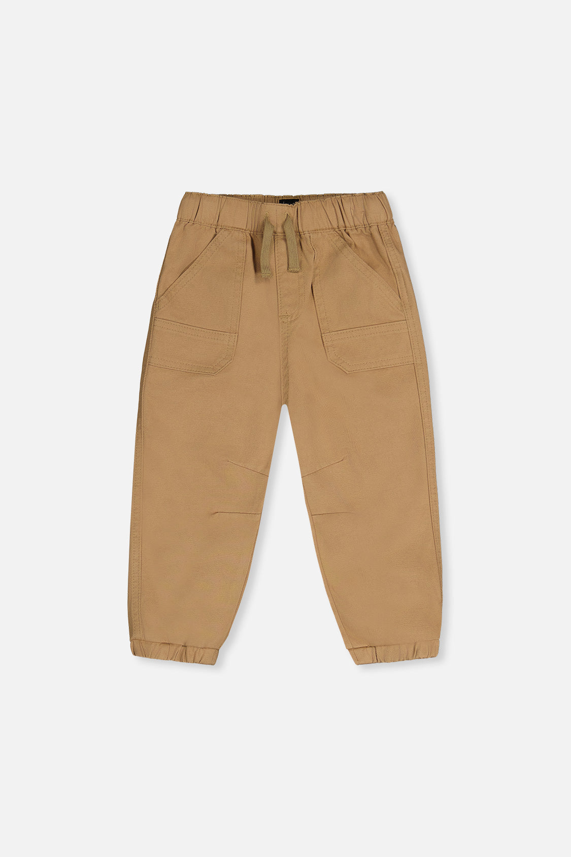 Stretch Canvas Jogger Pants Beige - Image 8