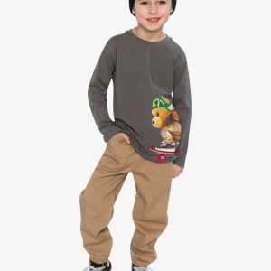 Stretch Canvas Jogger Pants Beige - Image 5