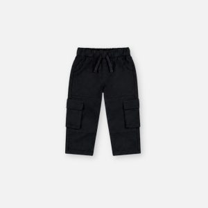 Baby Twill Pants With Cargo Pockets Dark Blue