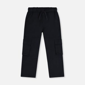 Twill Pants With Cargo Pockets Dark Blue