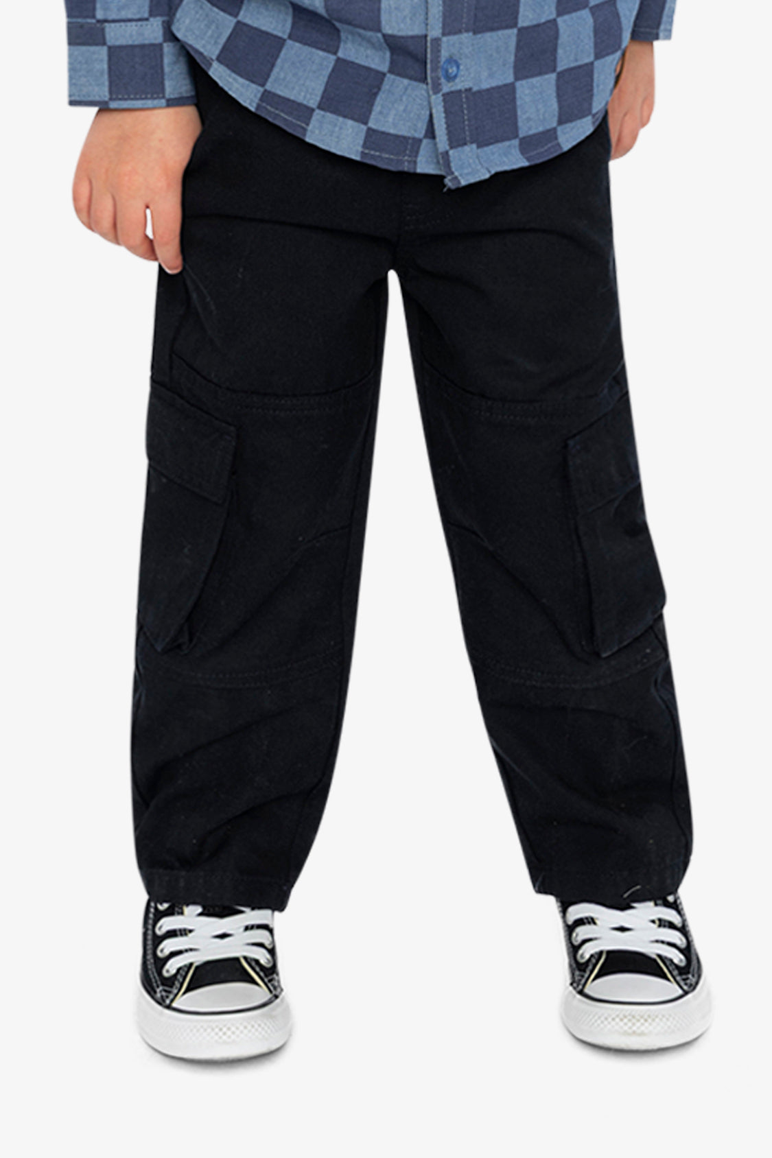 Twill Pants With Cargo Pockets Dark Blue - Image 2