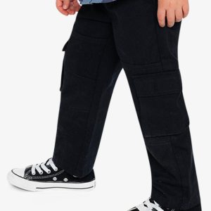 Twill Pants With Cargo Pockets Dark Blue - Image 3