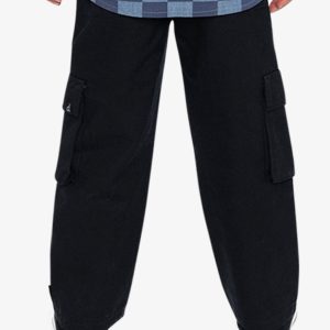 Twill Pants With Cargo Pockets Dark Blue - Image 4