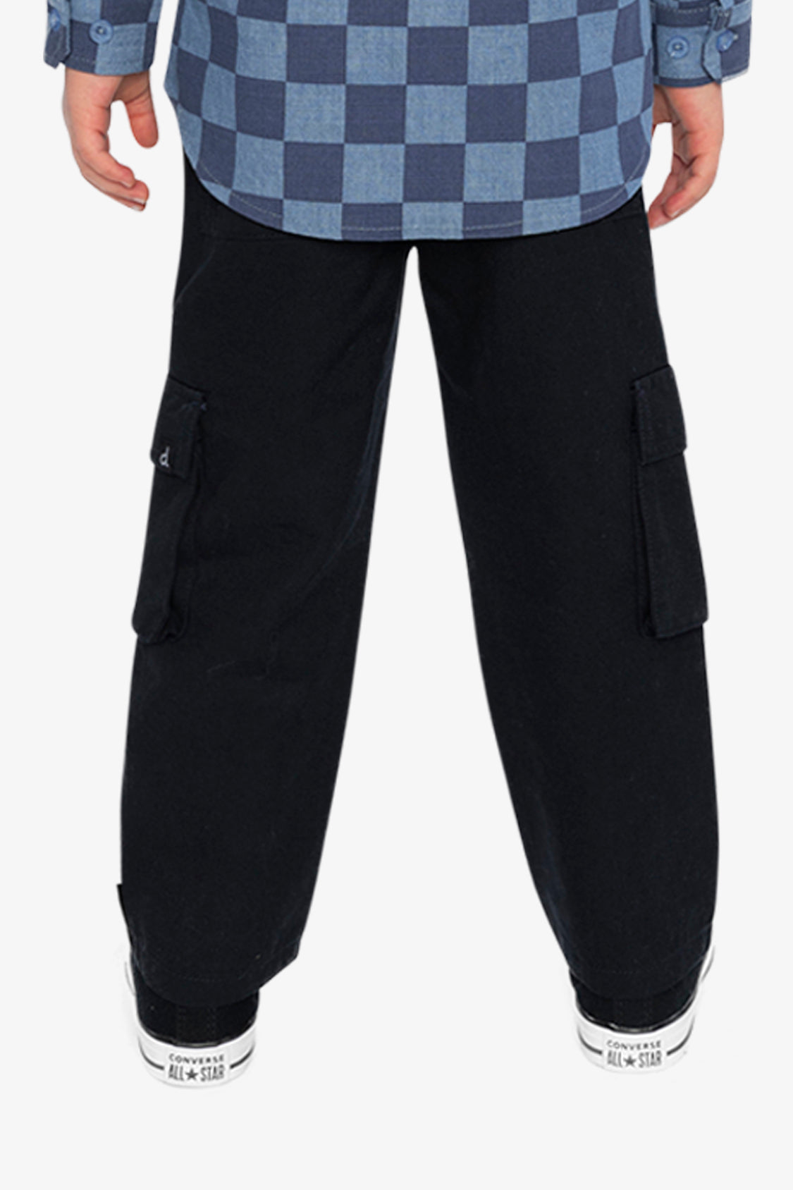 Twill Pants With Cargo Pockets Dark Blue - Image 4