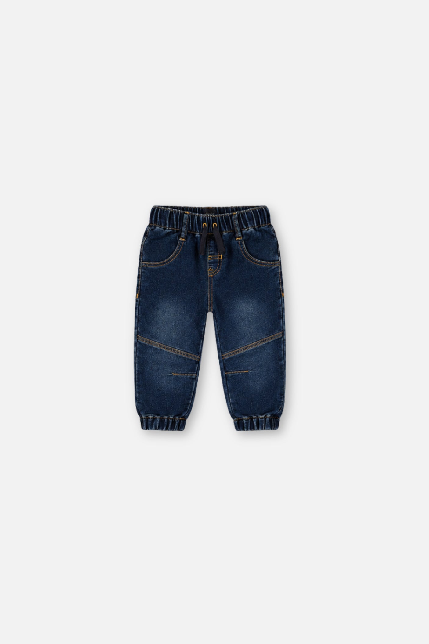 Baby French Terry Denim Jogger Pants Navy Blue