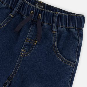 Baby French Terry Denim Jogger Pants Navy Blue - Image 3