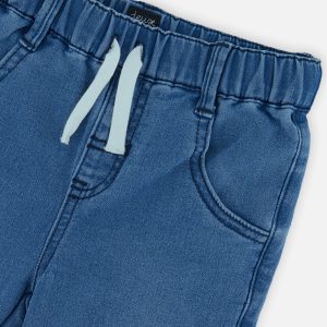 Baby French Terry Denim Jogger Pants Light Blue - Image 3