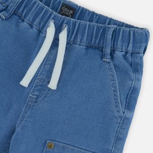 Baby French Terry Denim Pants Light Blue - Image 3