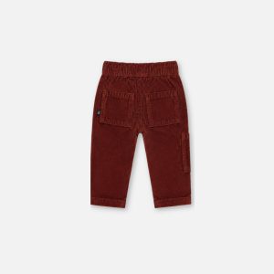 Alternative view of Baby Stretch Corduroy Pants With Cargo Pocket Reddish-Brown