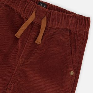 Baby Stretch Corduroy Pants With Cargo Pocket Reddish-Brown - Image 3
