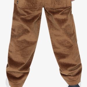 Stretch Corduroy Pants With Cargo Pocket Brown Sugar - Image 4