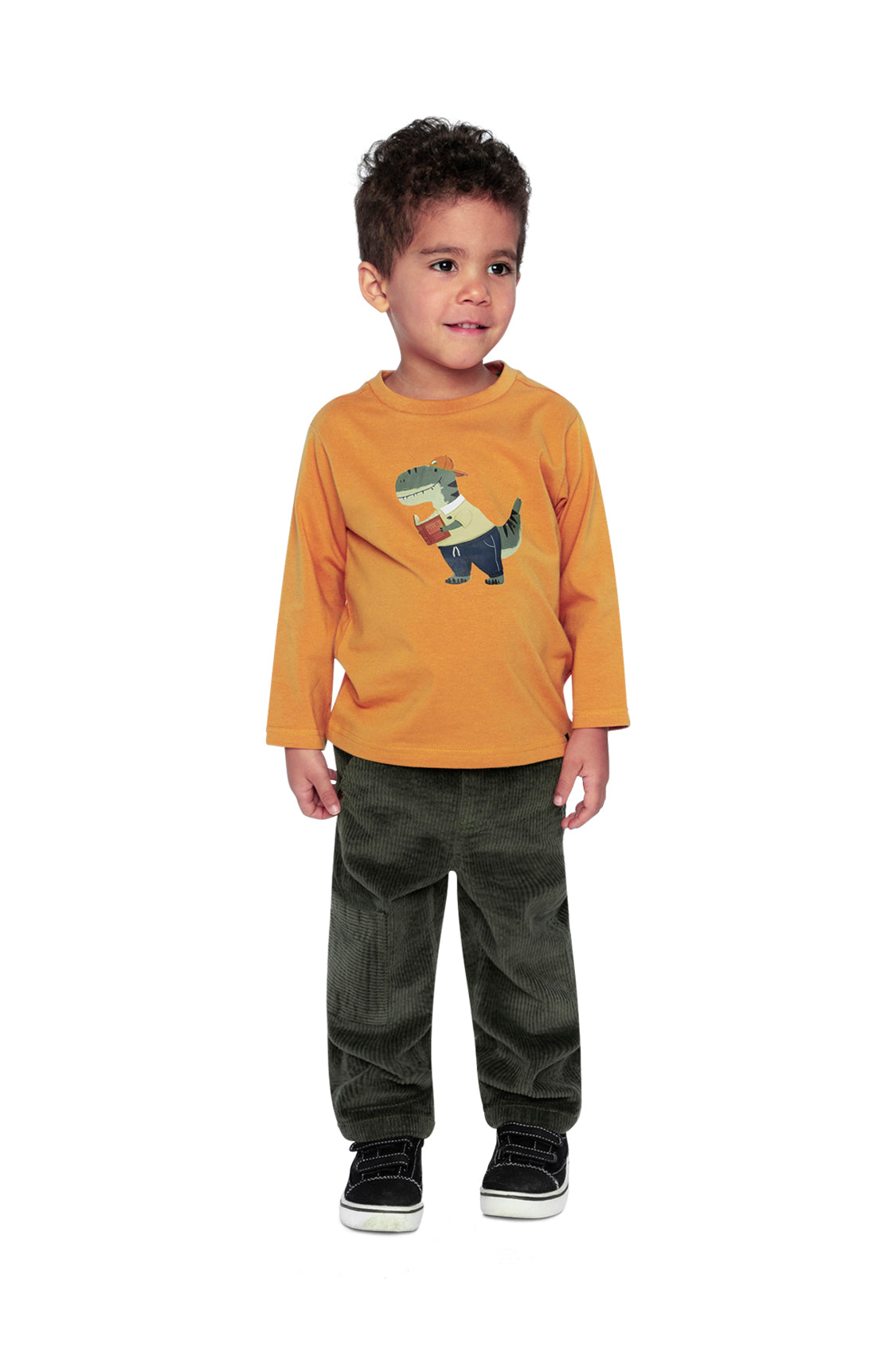 Stretch Corduroy Pants With Cargo Pocket Dark Grey - Image 4