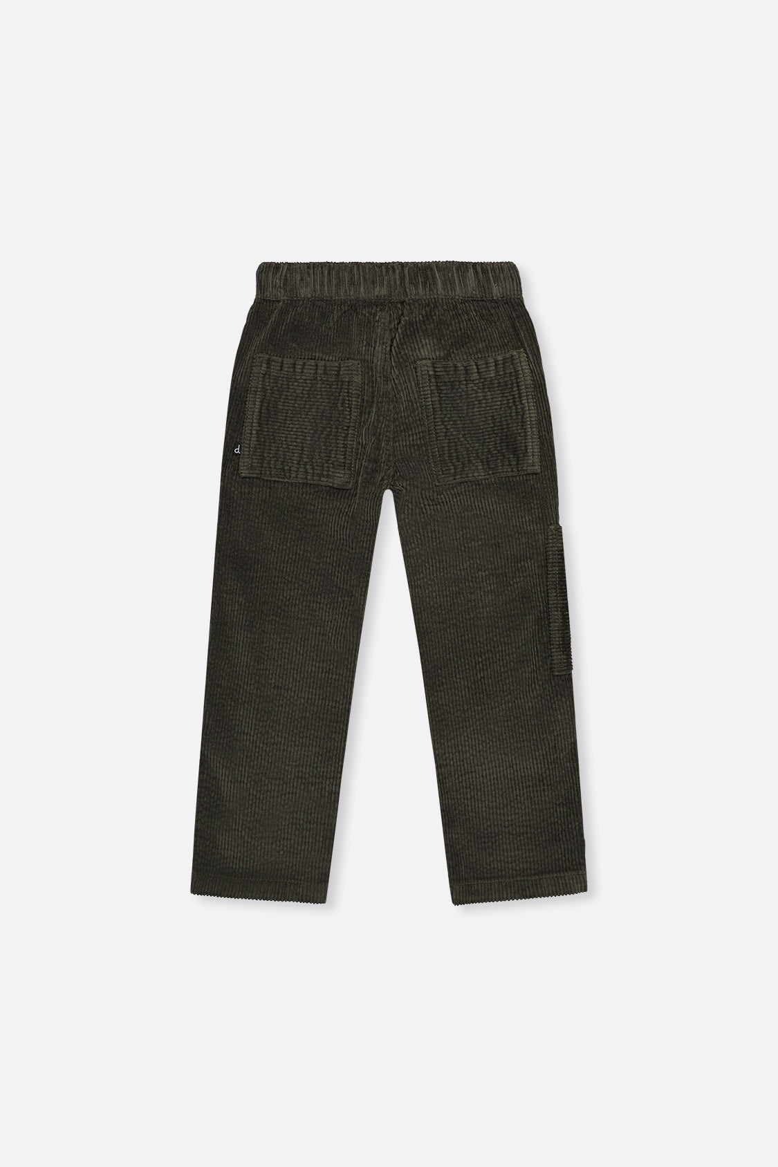 Stretch Corduroy Pants With Cargo Pocket Dark Grey - Image 5