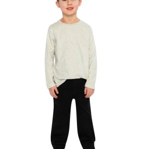 Organic Cotton Long Sleeve T-Shirt Heather Grey - Image 5