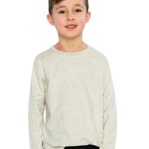 Organic Cotton Long Sleeve T-Shirt Heather Grey - Image 2