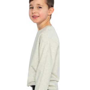Organic Cotton Long Sleeve T-Shirt Heather Grey - Image 3
