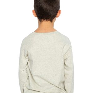 Organic Cotton Long Sleeve T-Shirt Heather Grey - Image 4