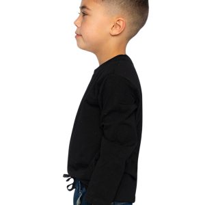 Organic Cotton Long Sleeve T-Shirt Black - Image 3