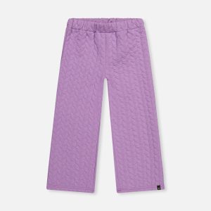 Wide Leg Jacquard Pants Purple - Image 9
