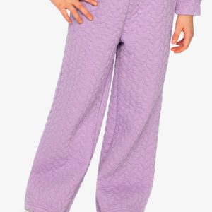 Alternative view of Wide Leg Jacquard Pants Purple