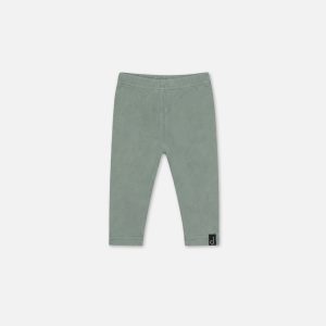 Baby Rib Leggings Green Printed Green