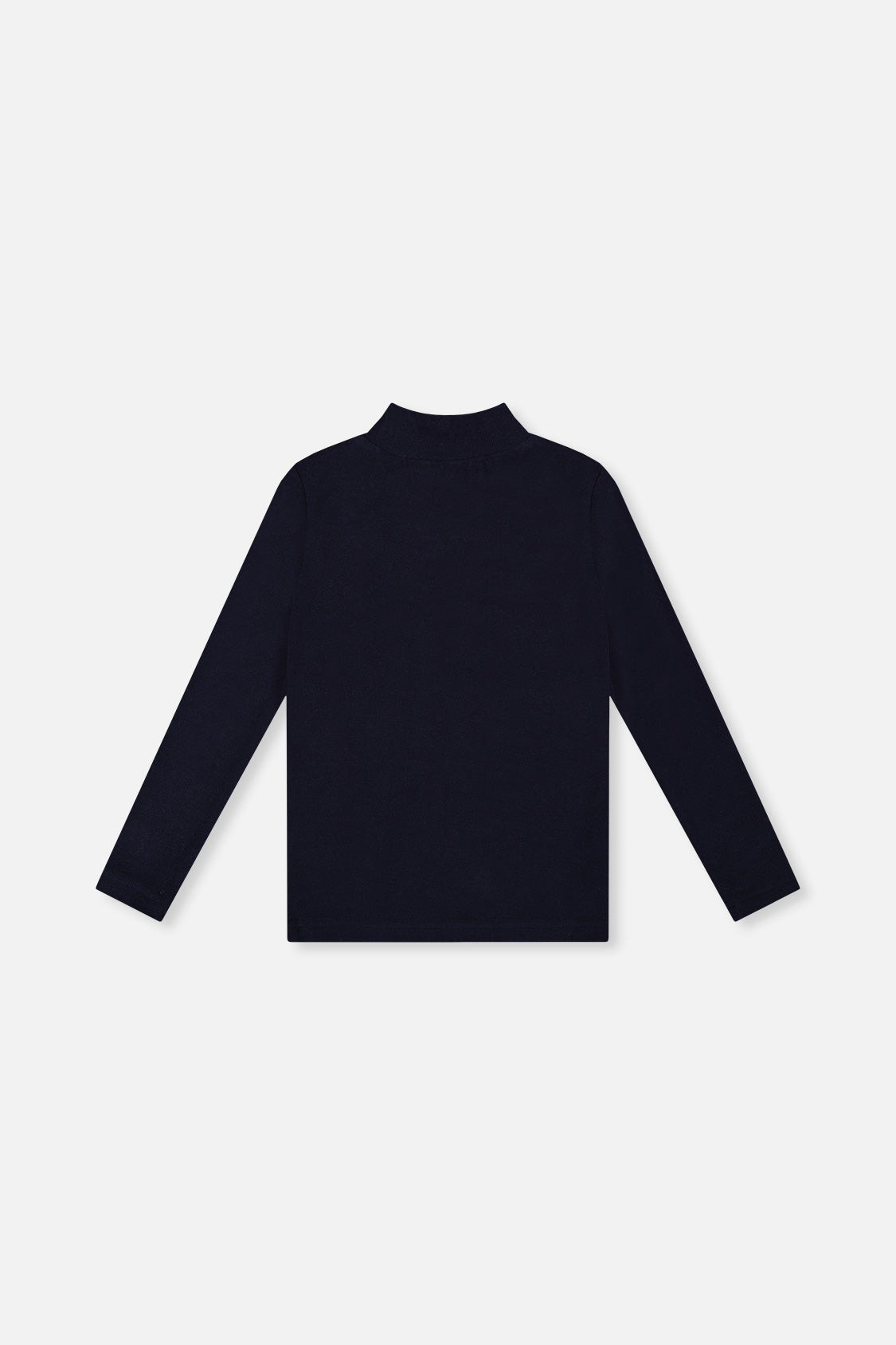 Brushed Rib Mock Neck Top Dark Blue - Image 2