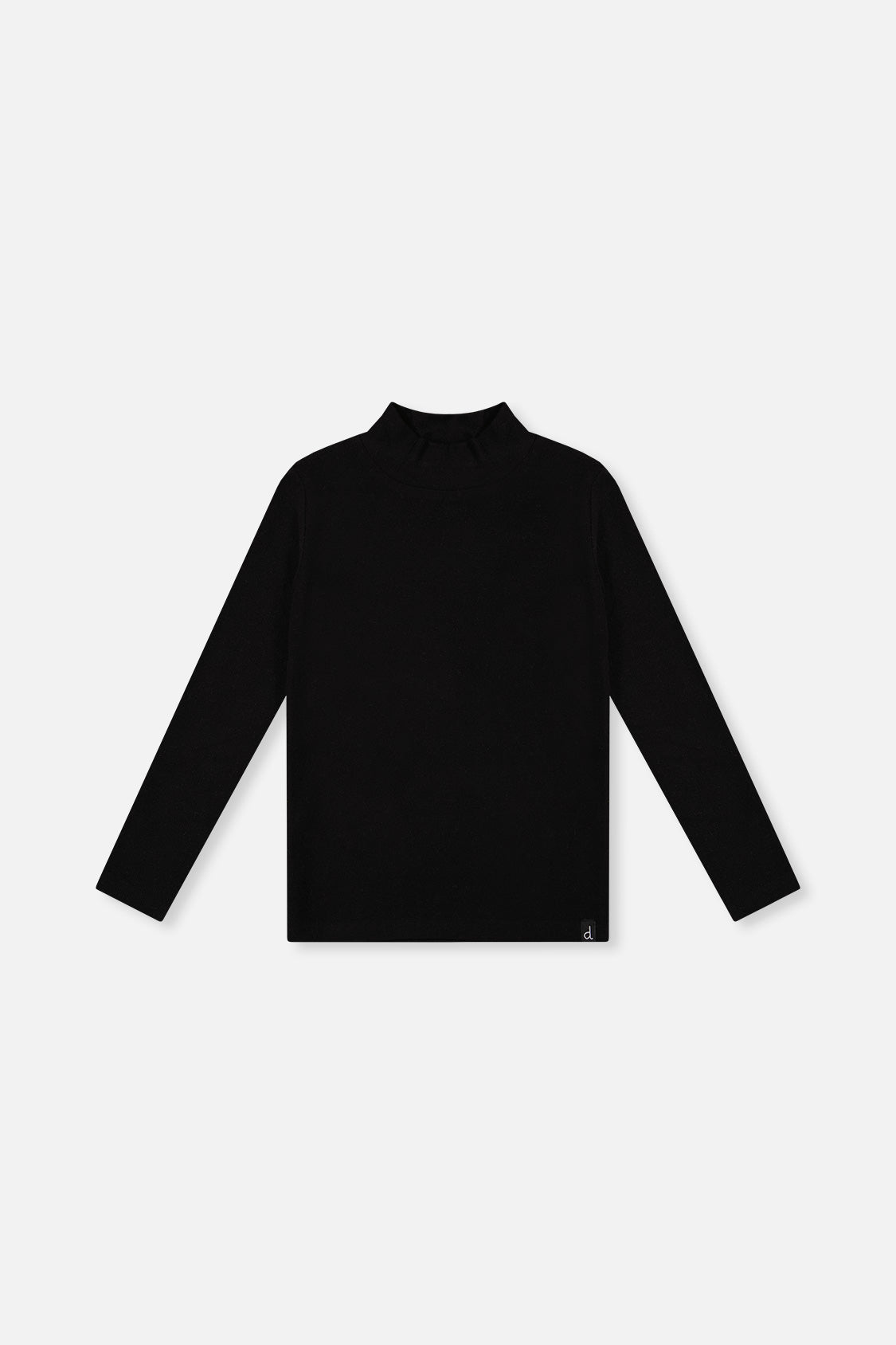 Brushed Rib Mock Neck Top Black - Image 15