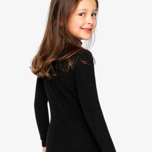Brushed Rib Mock Neck Top Black - Image 3