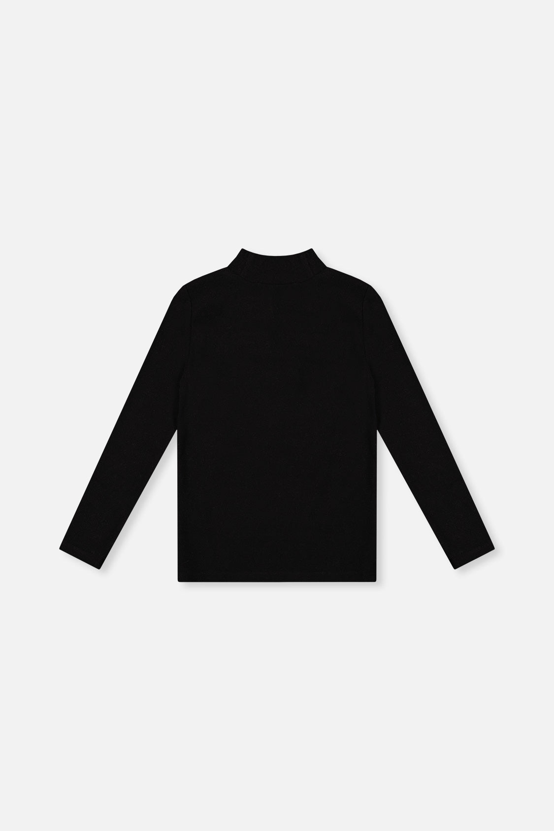 Brushed Rib Mock Neck Top Black - Image 5
