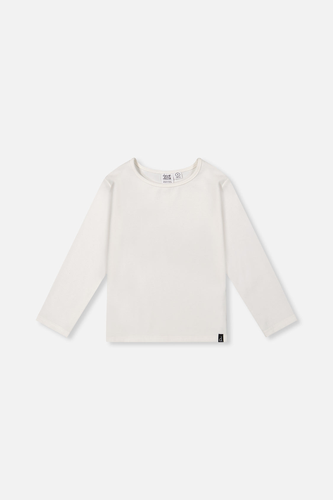 Brushed Rib Crew Neck Top Off-White - Image 8
