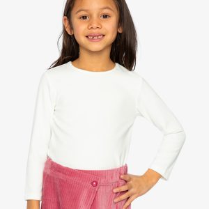 Brushed Rib Crew Neck Top Off-White - Image 2