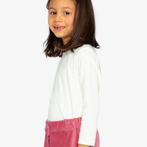Brushed Rib Crew Neck Top Off-White - Image 3