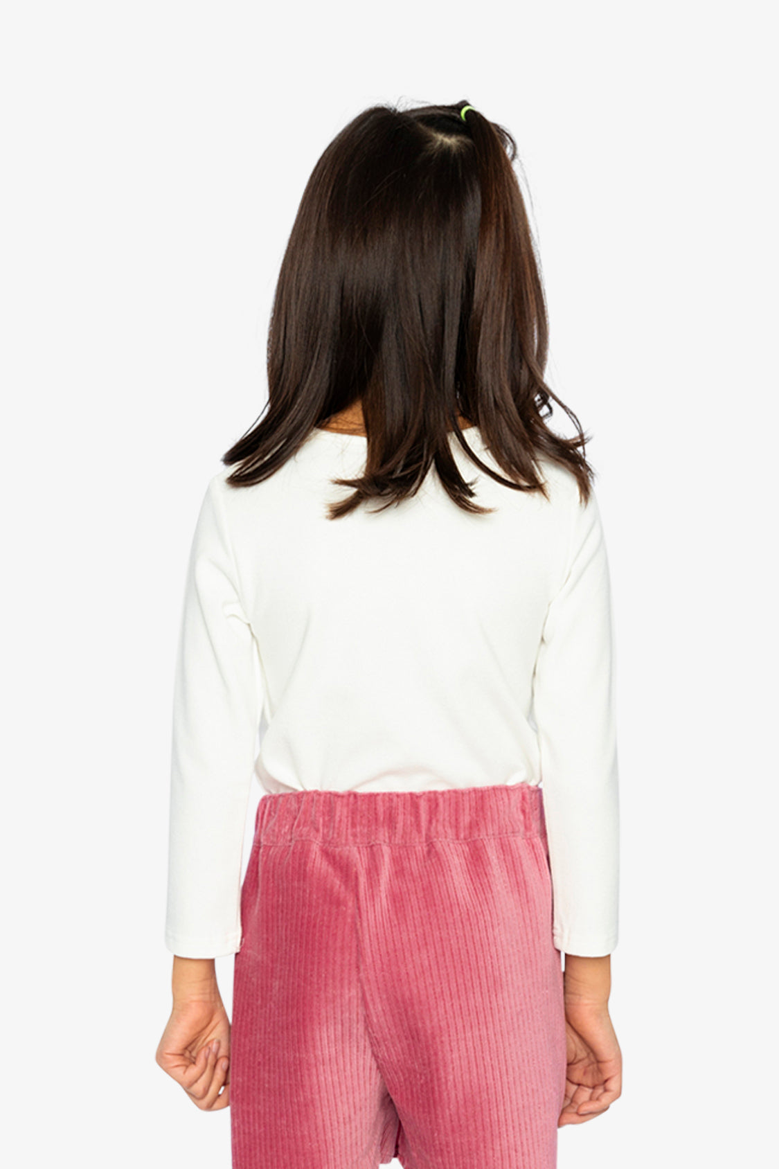 Brushed Rib Crew Neck Top Off-White - Image 4