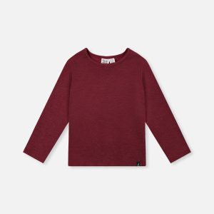 Brushed Rib Crew Neck Top Reddish-Brown - Image 7