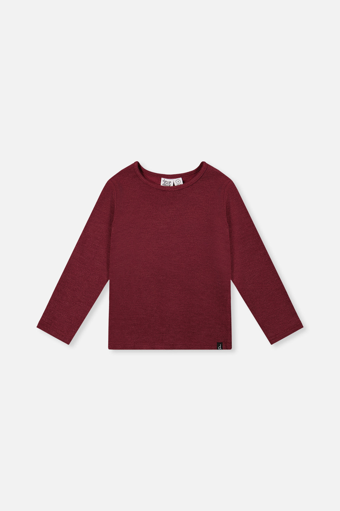 Brushed Rib Crew Neck Top Reddish-Brown - Image 8