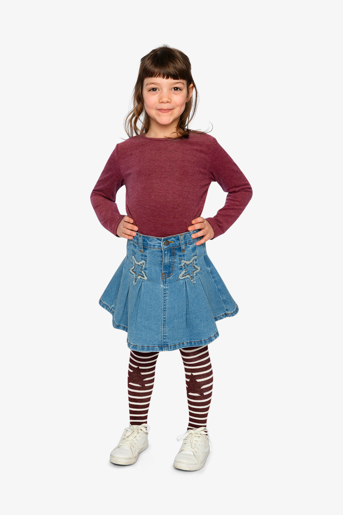 Brushed Rib Crew Neck Top Reddish-Brown - Image 5