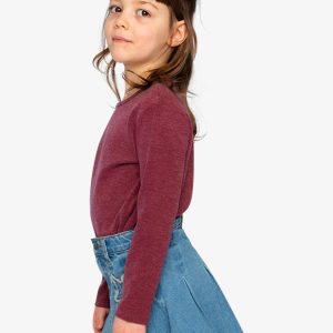 Brushed Rib Crew Neck Top Reddish-Brown - Image 3