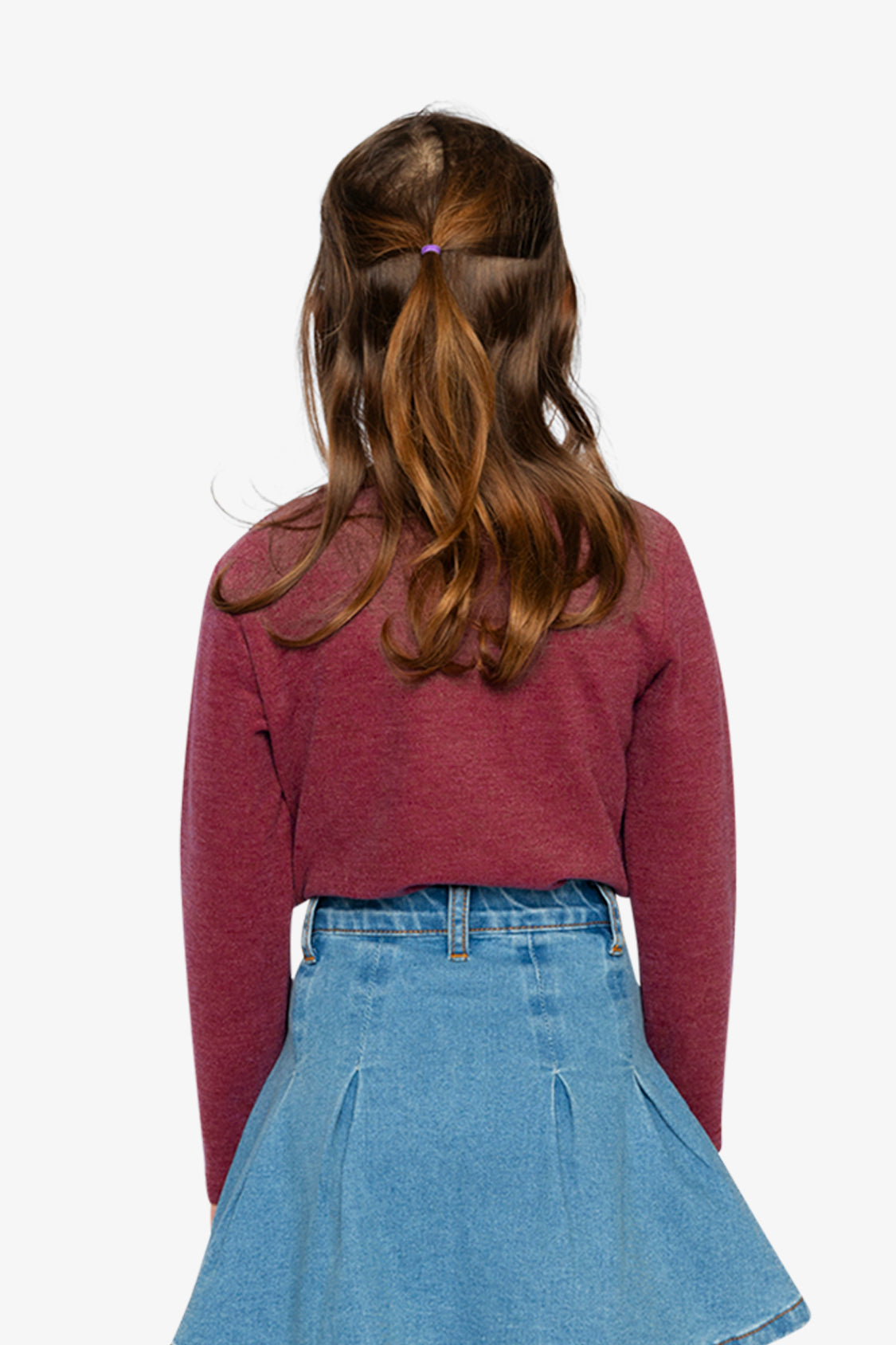 Brushed Rib Crew Neck Top Reddish-Brown - Image 4