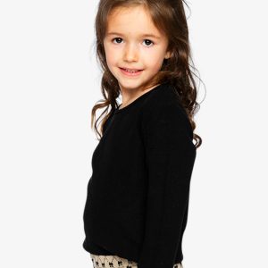 Brushed Rib Crew Neck Top Black - Image 4