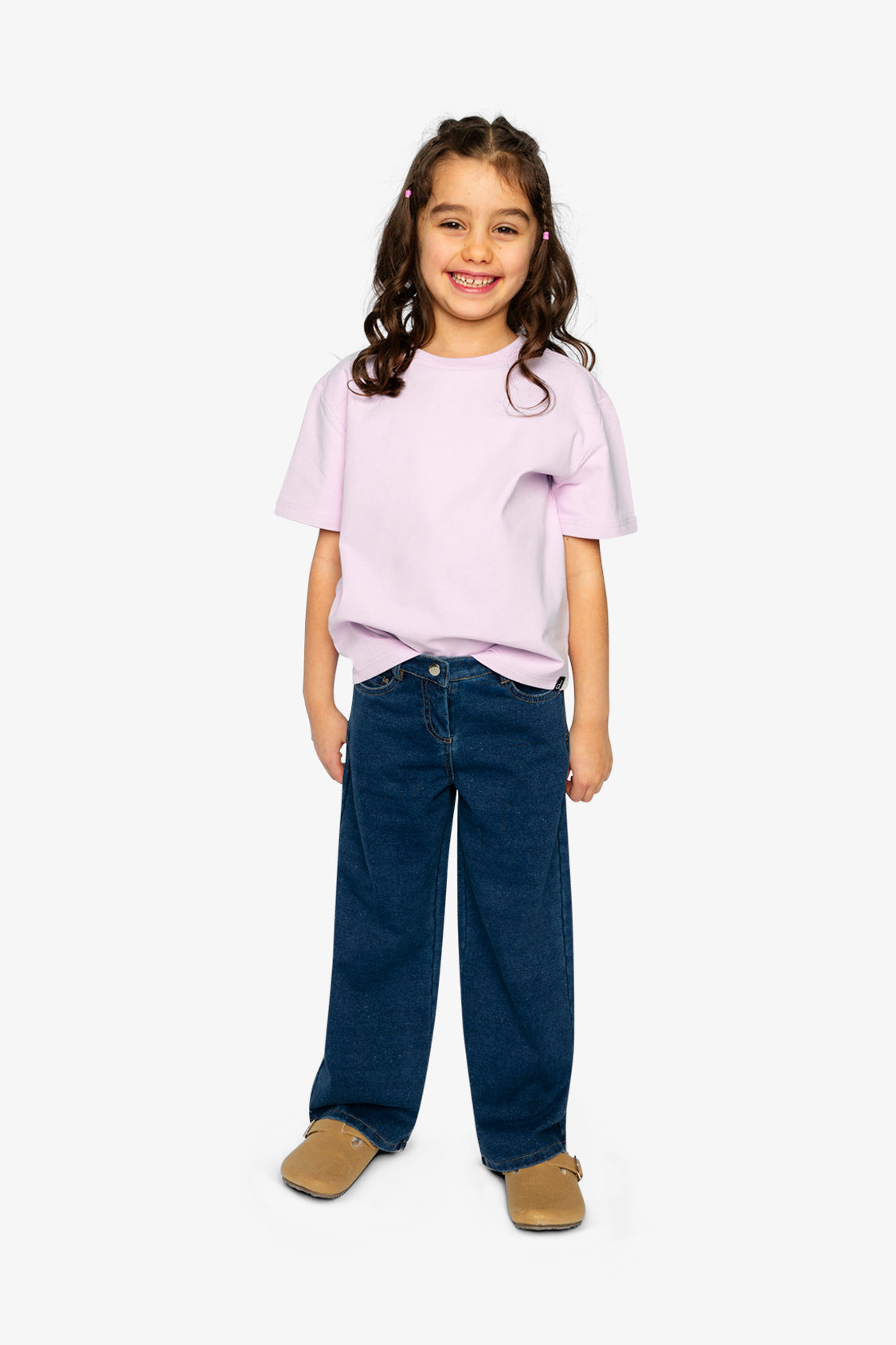 Heavy Jersey Wide Short Sleeve T-Shirt Mauve - Image 5