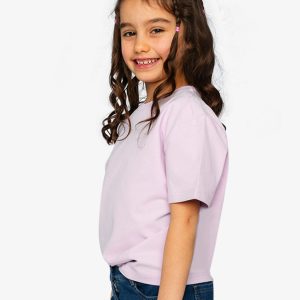 Heavy Jersey Wide Short Sleeve T-Shirt Mauve - Image 3