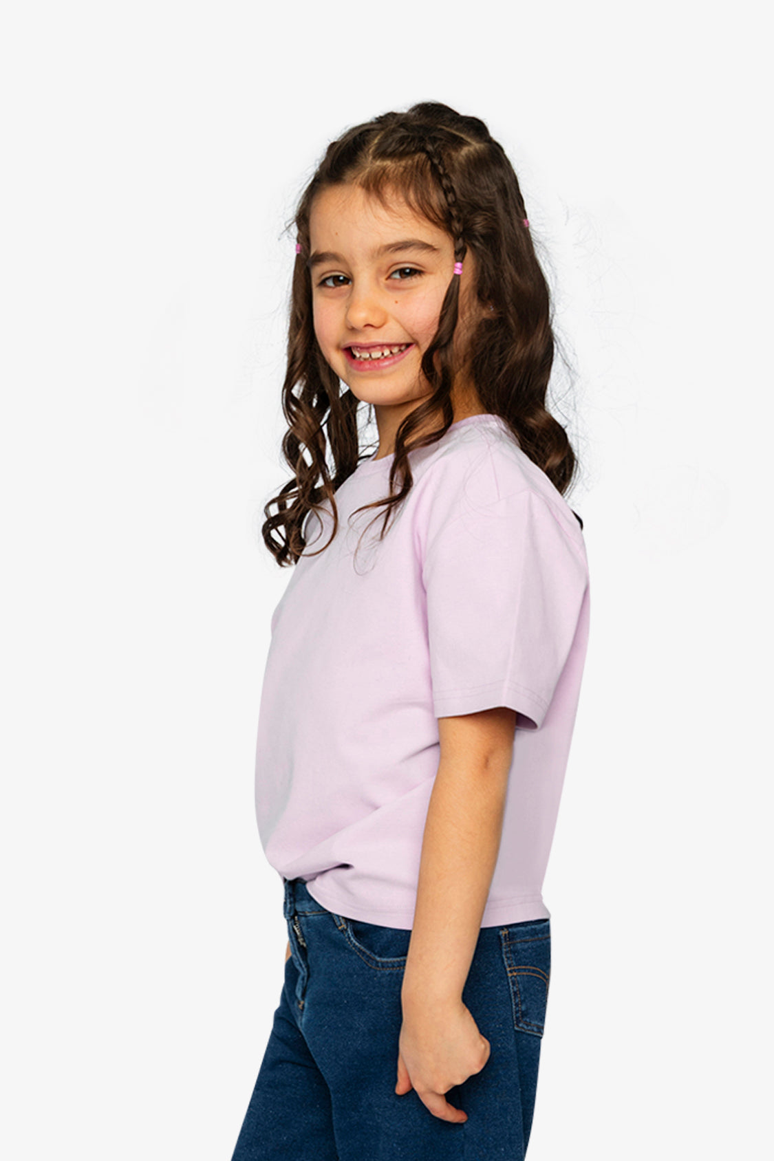 Heavy Jersey Wide Short Sleeve T-Shirt Mauve - Image 3