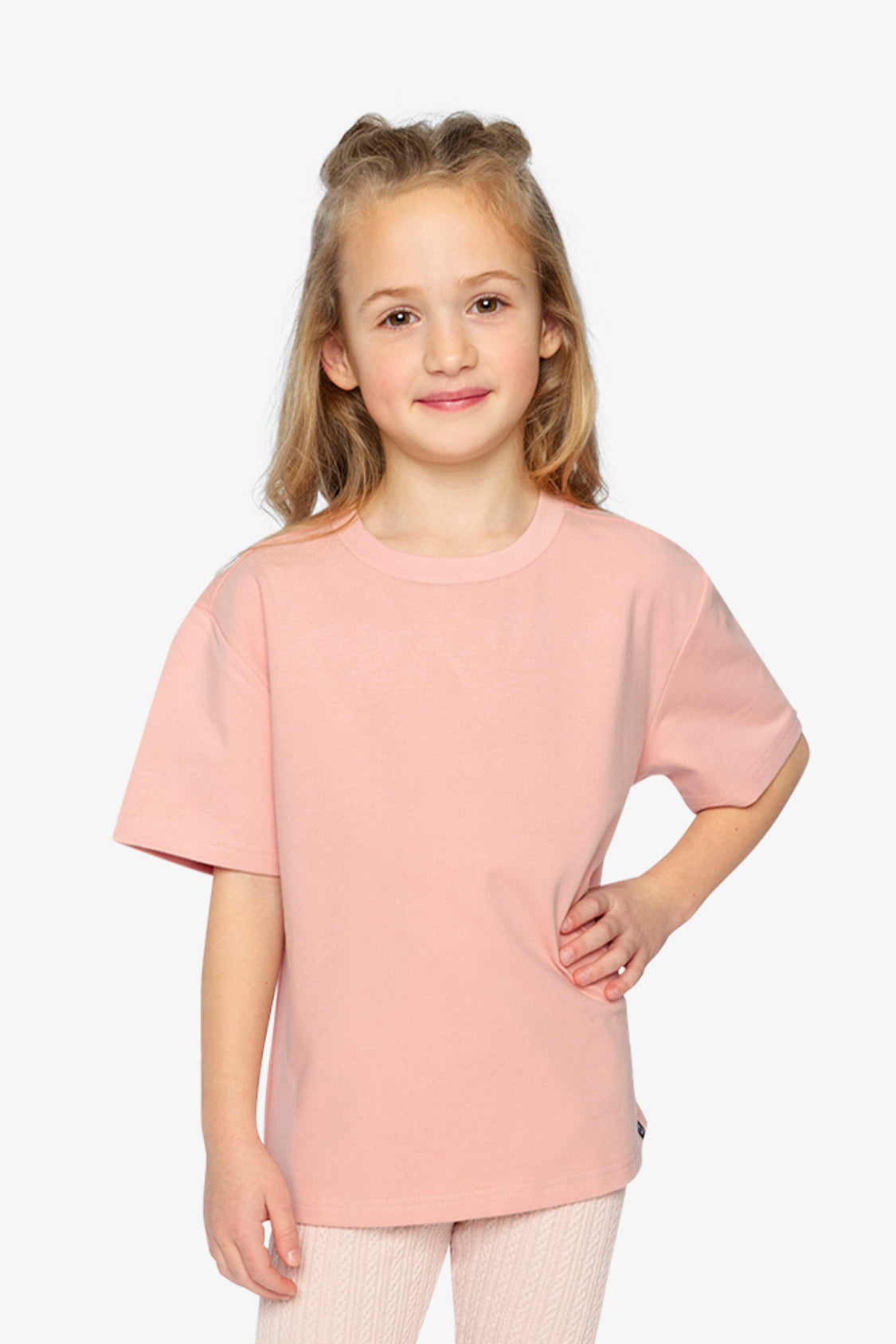 Heavy Jersey Wide Short Sleeve T-Shirt Pink - Image 2