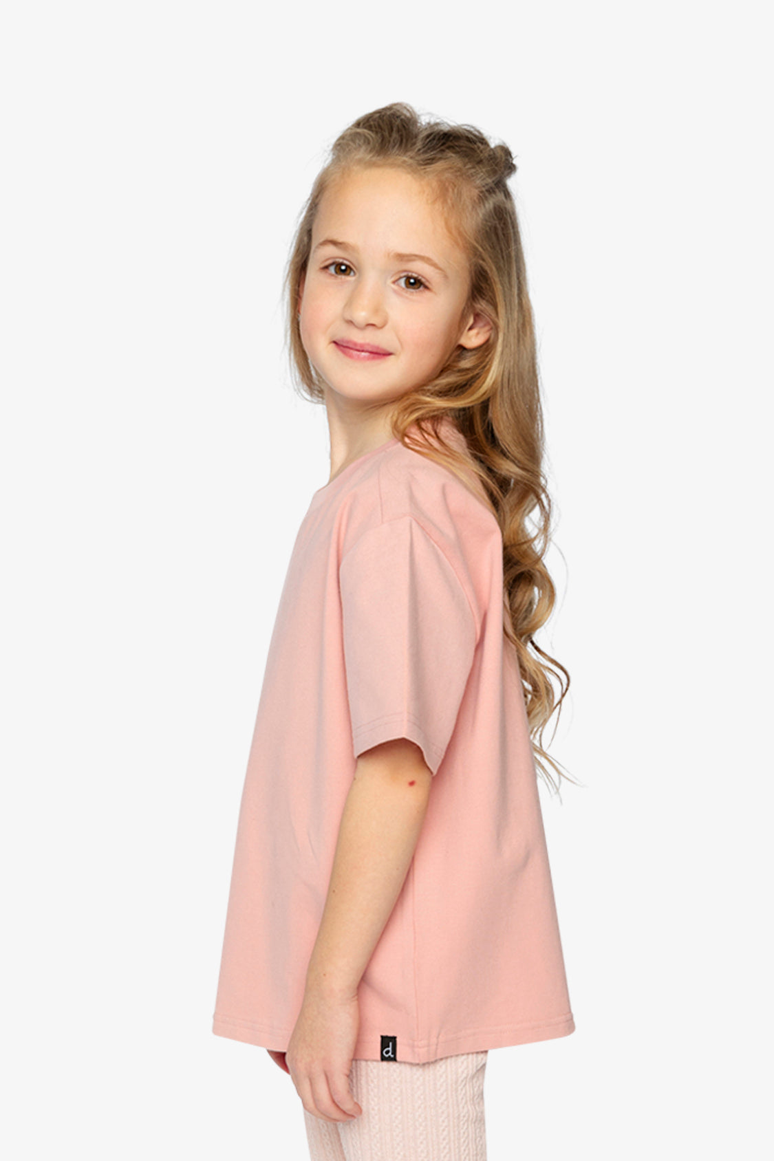 Heavy Jersey Wide Short Sleeve T-Shirt Pink - Image 3